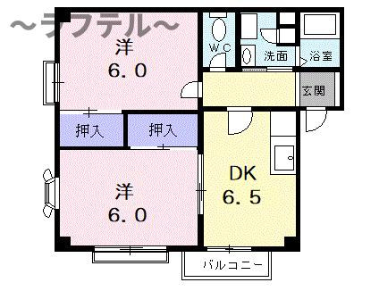 甲の山ハイツの間取り