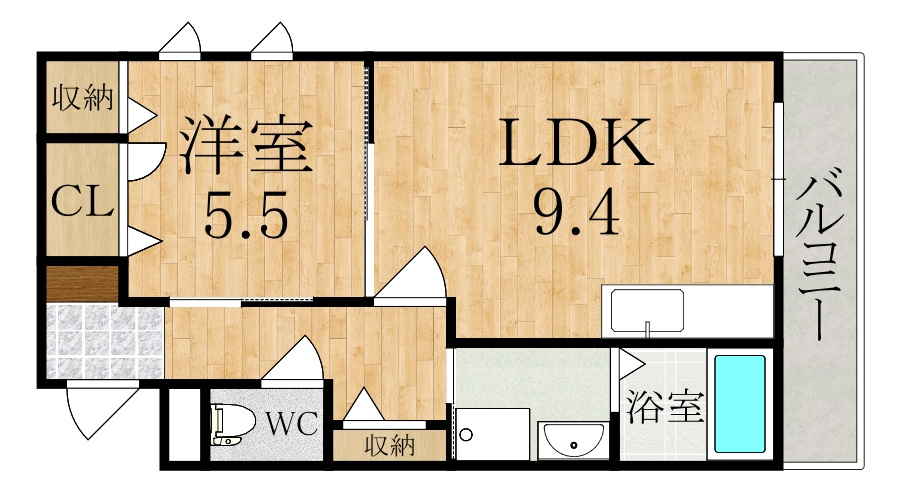 ベレオ天理の間取り