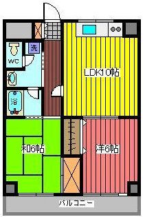 川口市幸町１丁目の賃貸マンションの間取り