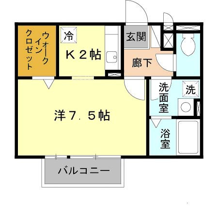 ＣＯＺＹ岸里の間取り