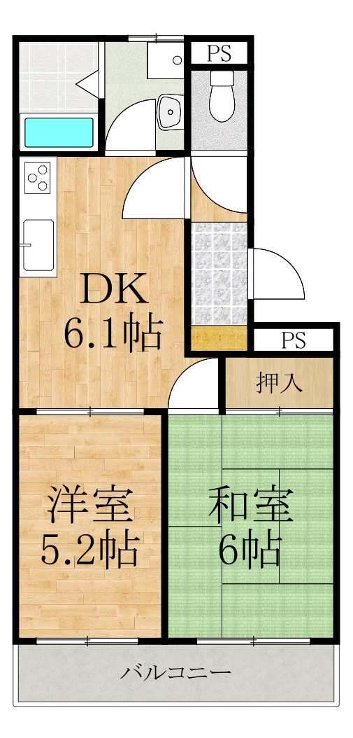 シャンクレール壱番館の間取り