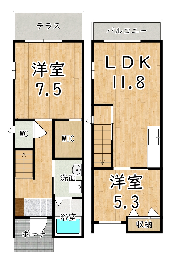 ルミエール旭ヶ丘の間取り