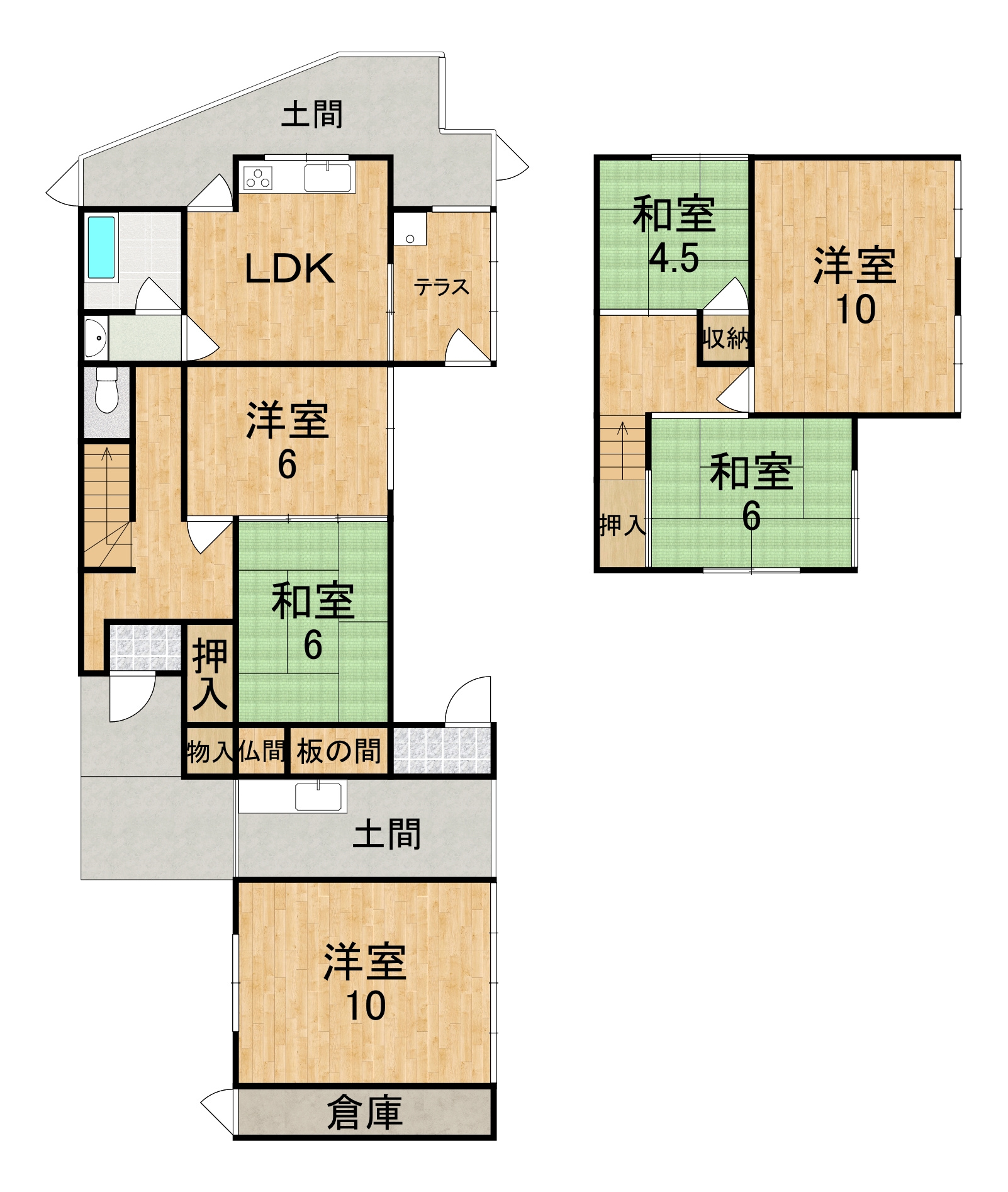 七条１丁目戸建の間取り
