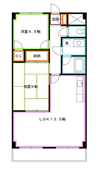練馬区関町南２丁目の賃貸マンションの間取り