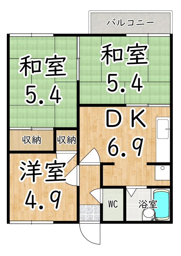 尺土グリーンヴィレッジＢの間取り