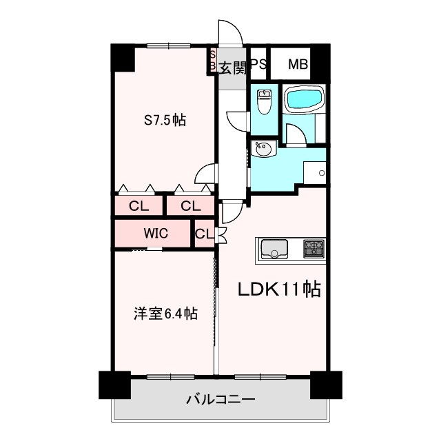 Clair北畠の間取り