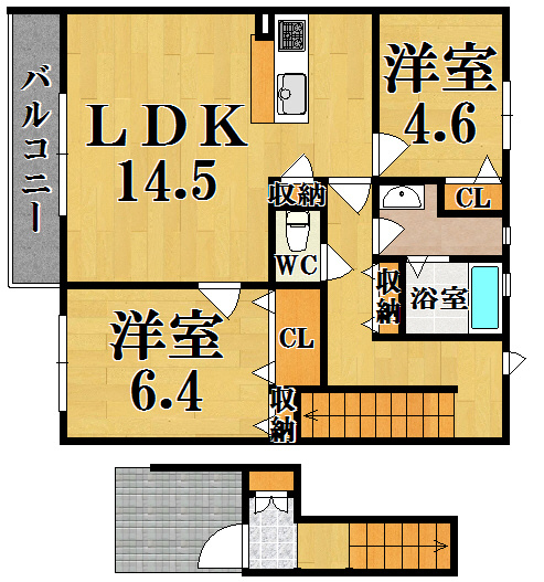 ヴィフレーヴの間取り