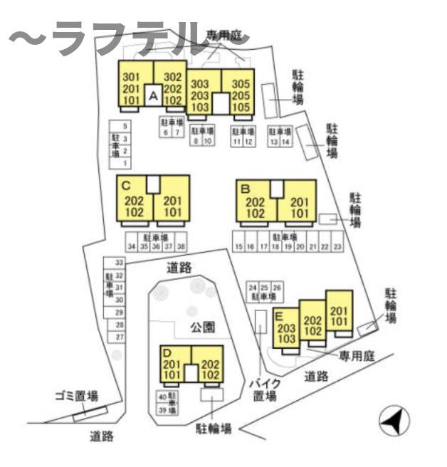 モンソレーユ　Ａの区画図