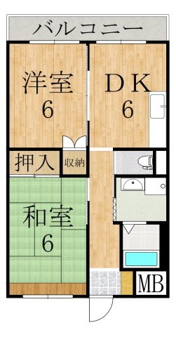 グレーシィ東生駒の間取り