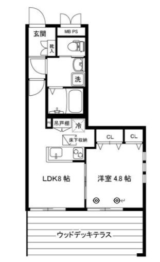 川口市幸町３丁目の賃貸マンションの間取り