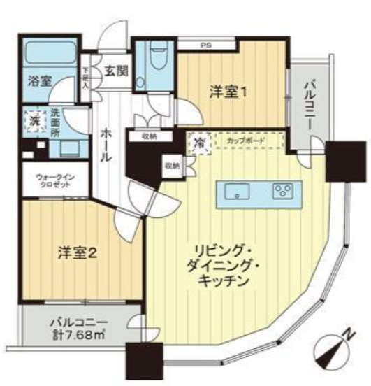 東京ツインパークス　ライトウイングの間取り