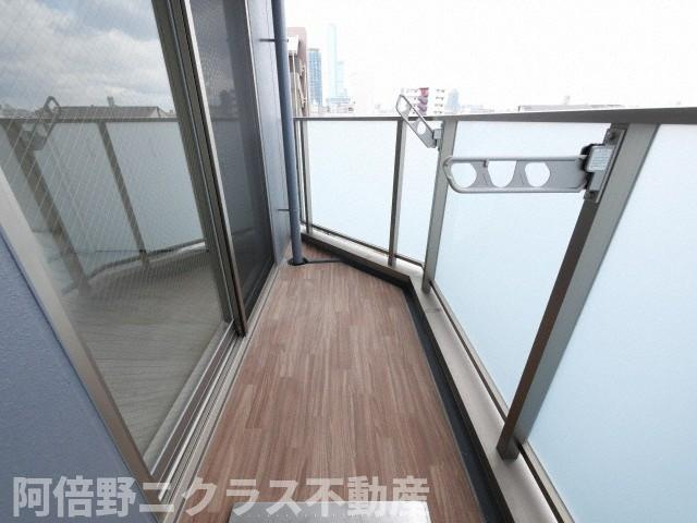 リックス天王寺南のバルコニー