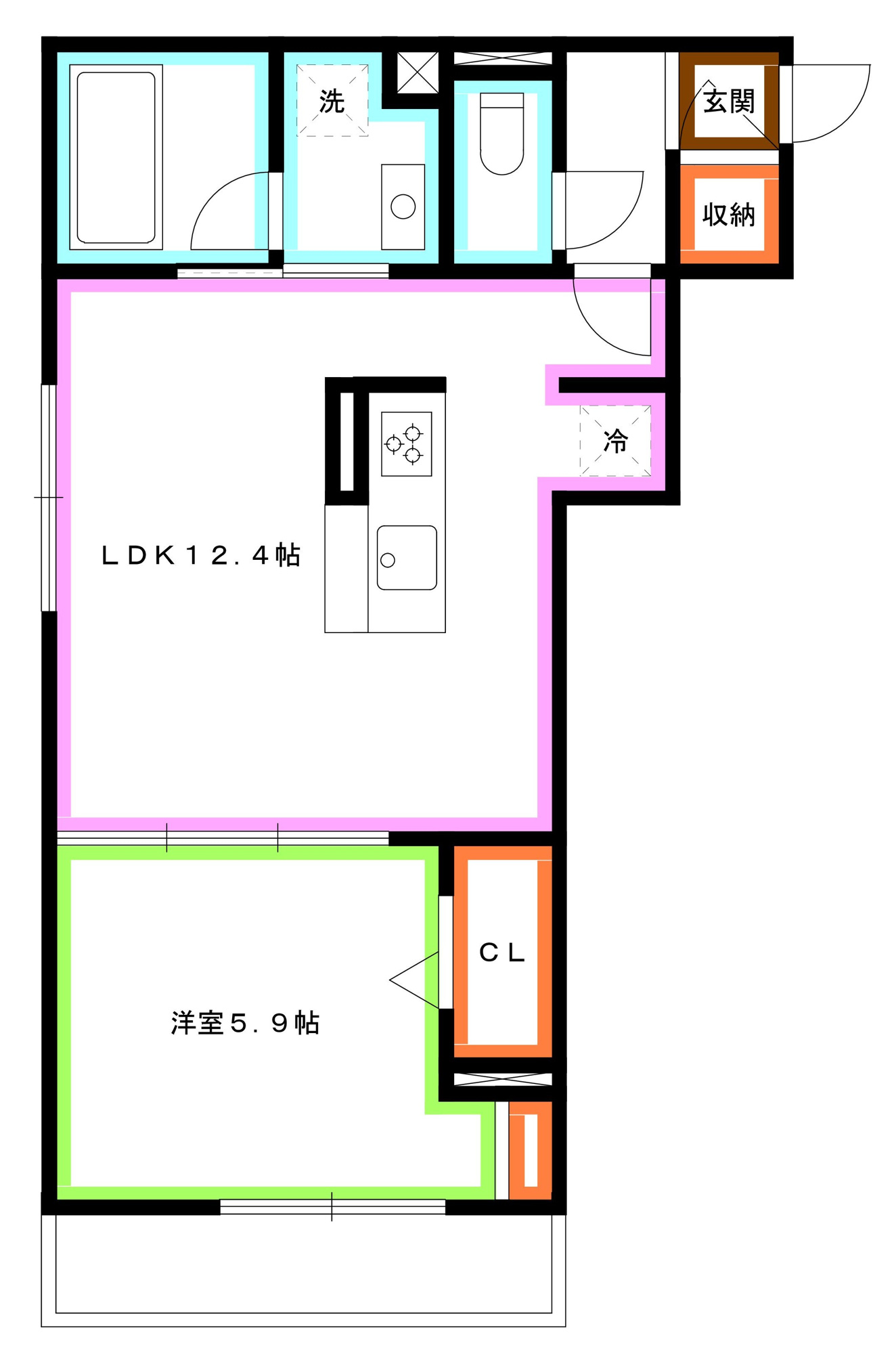 調布市深大寺東町７丁目のアパートの間取り
