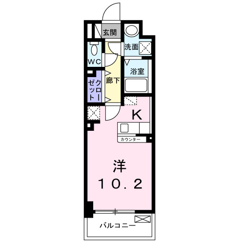 橿原市葛本町の賃貸マンションの間取り
