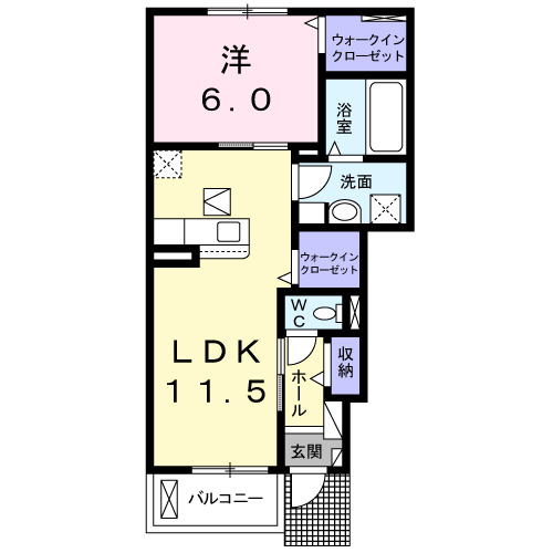 橿原市常盤町のアパートの間取り
