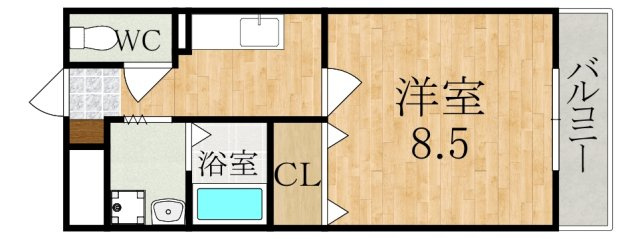 パルコート帝塚山の間取り