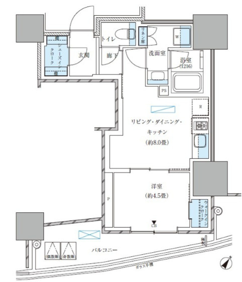 パークアクシス五反田スカイタワーの間取り