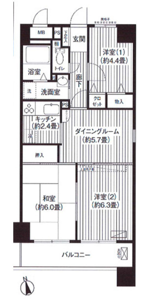グランシエロ川口本町の間取り