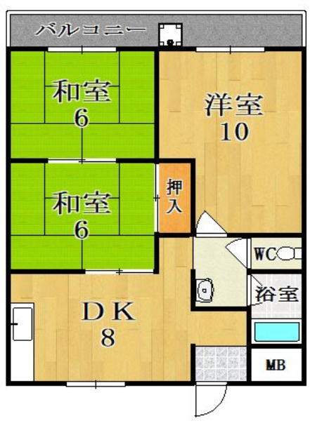 マンション平沼の間取り