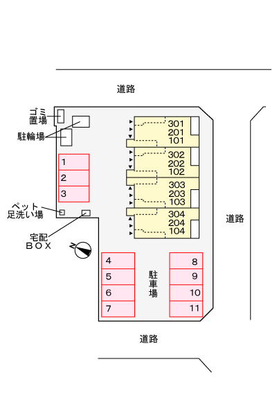 ヒカルサ狭山広瀬台ノースの区画図