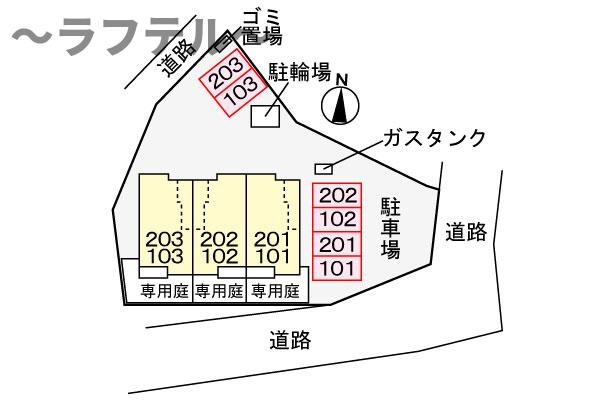 サニーレジデンスの区画図