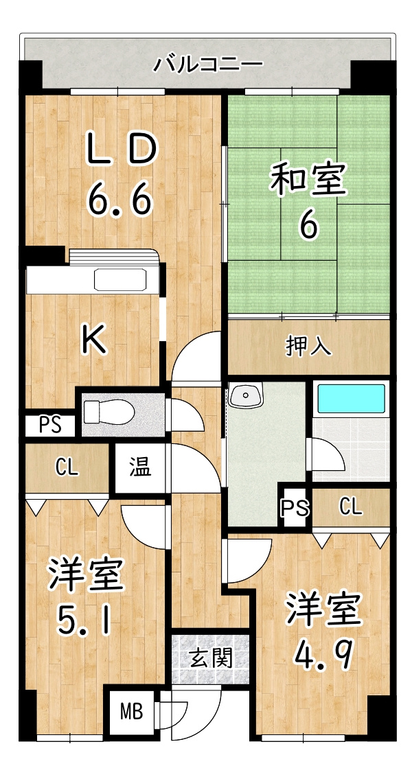 ミリアドリーブス群山の間取り