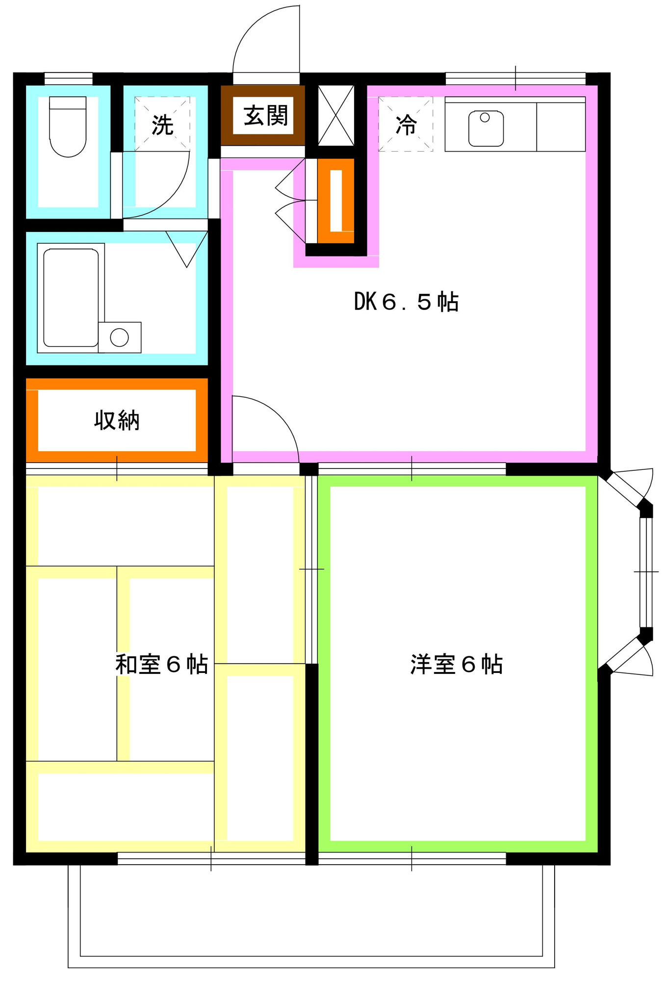 杉並区上井草４丁目のアパートの間取り