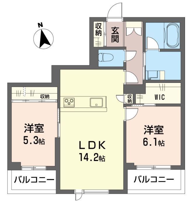 アトリエール Fの間取り