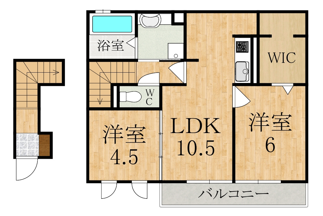 エコヴィル巻口　B棟の間取り