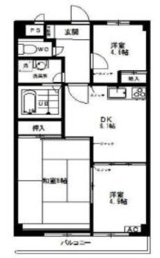 ハイクレスト喜沢南マンションの間取り