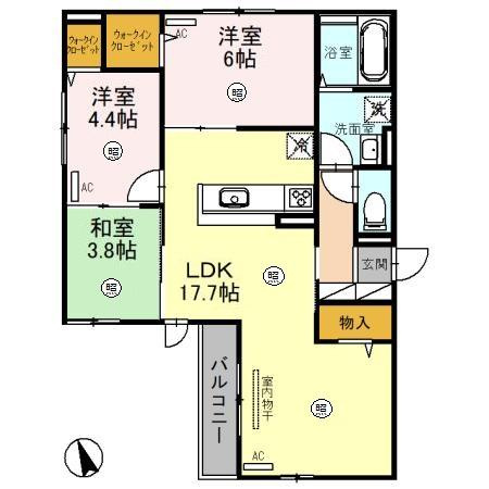 クラシスト万代の間取り