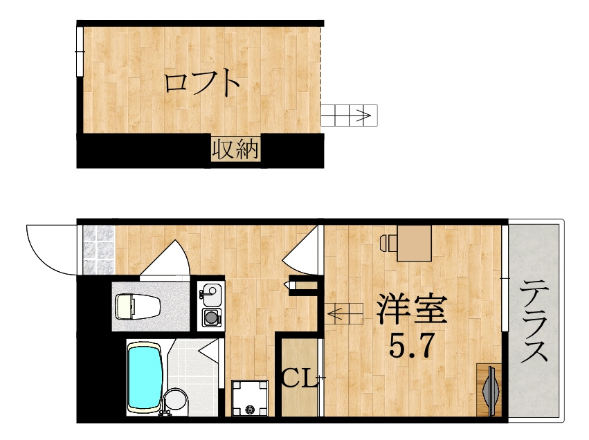 レオパレスゆう藤ノ木の間取り