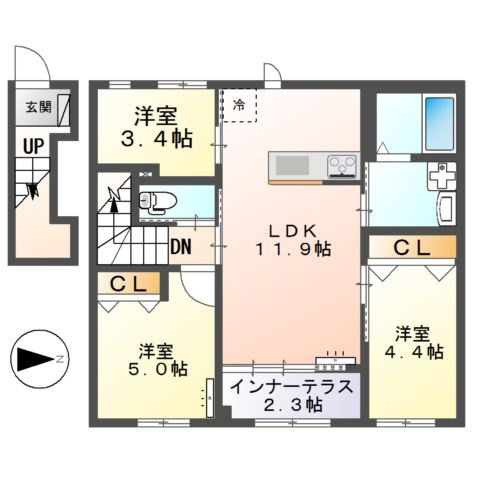Colza Terrace 神楽　（コルザテラス　ジンラク）の間取り