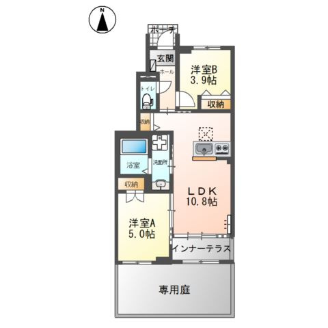 （仮称）葛城市南道穂新築アパートの間取り