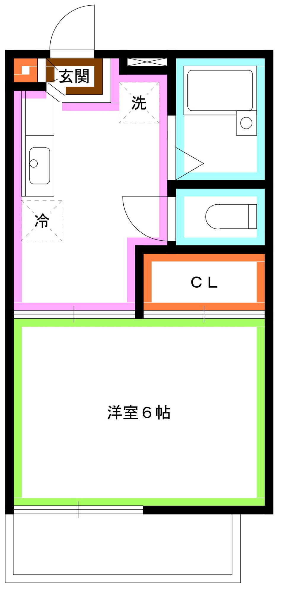 杉並区善福寺２丁目のアパートの間取り