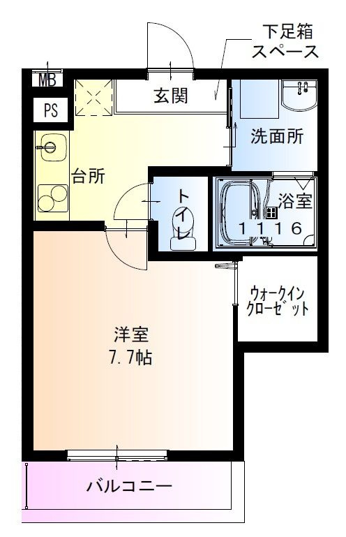 フジパレス加美駅南Ⅲ番館の間取り