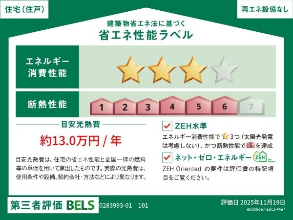 メゾンＳＧの省エネ性能ラベル