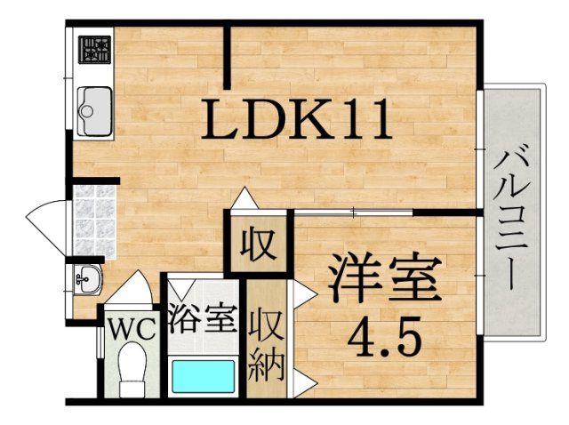 阪手荘北棟の間取り