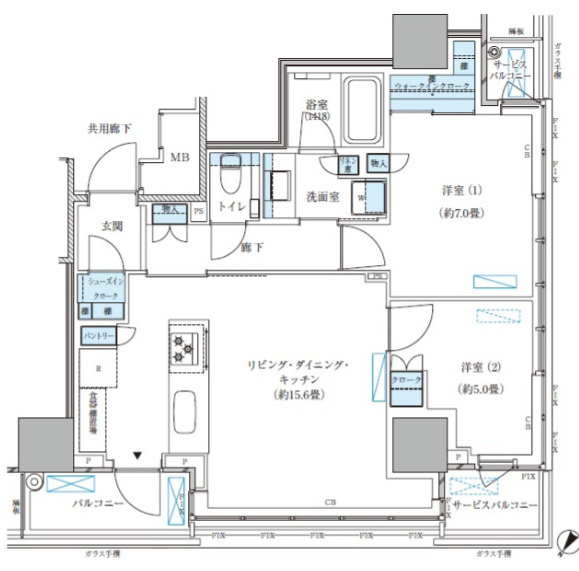 パークアクシス五反田スカイタワーの間取り