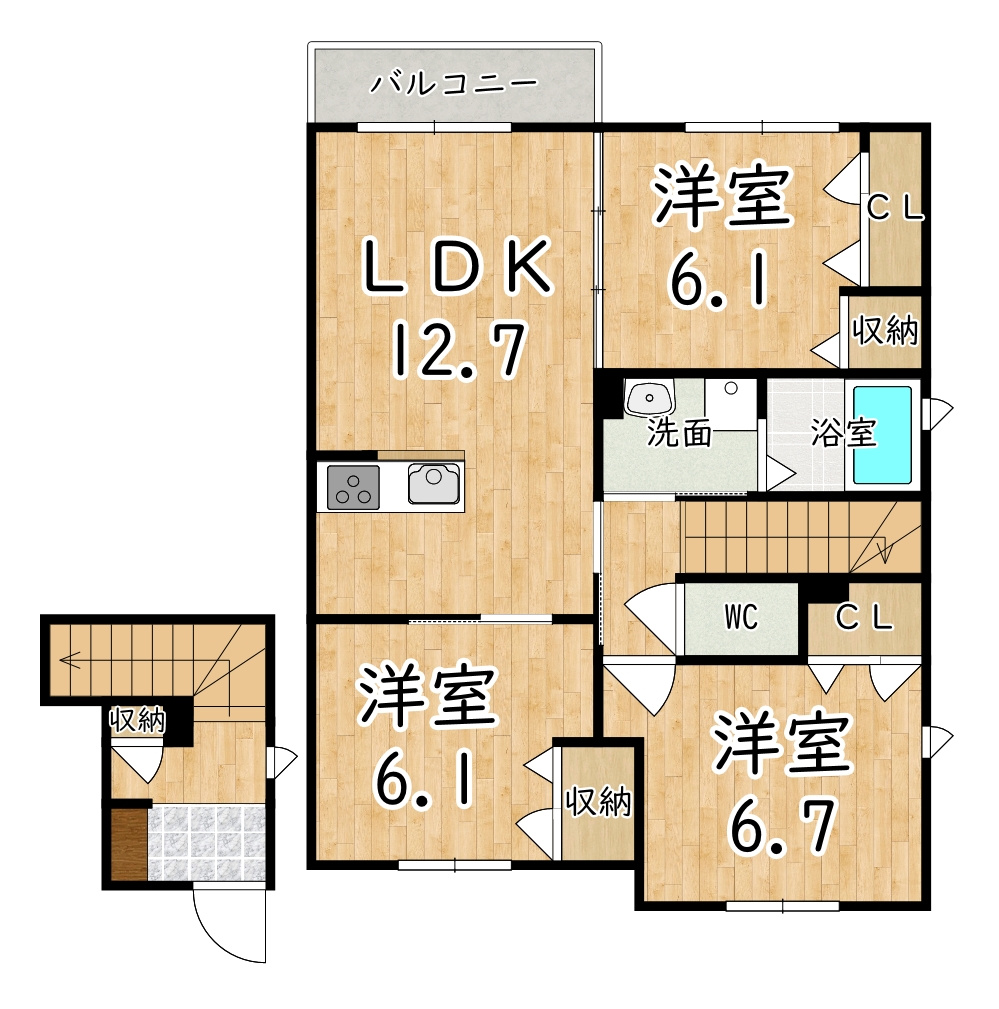 リバーパークⅡの間取り