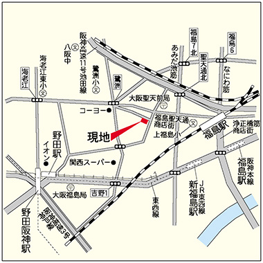 ベクス福島の地図