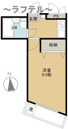 所沢市有楽町の賃貸マンションの間取り