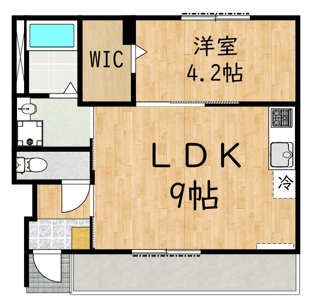 （仮称）大和高田市有井新築アパートの間取り