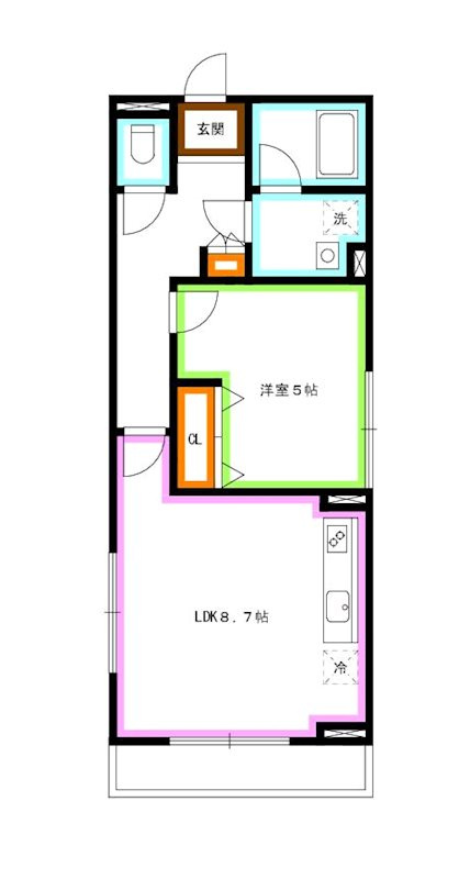 武蔵野市緑町１丁目の賃貸マンションの間取り