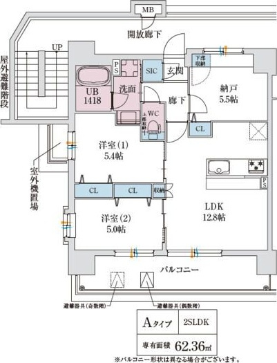 スプランディッド玉造DUEの間取り