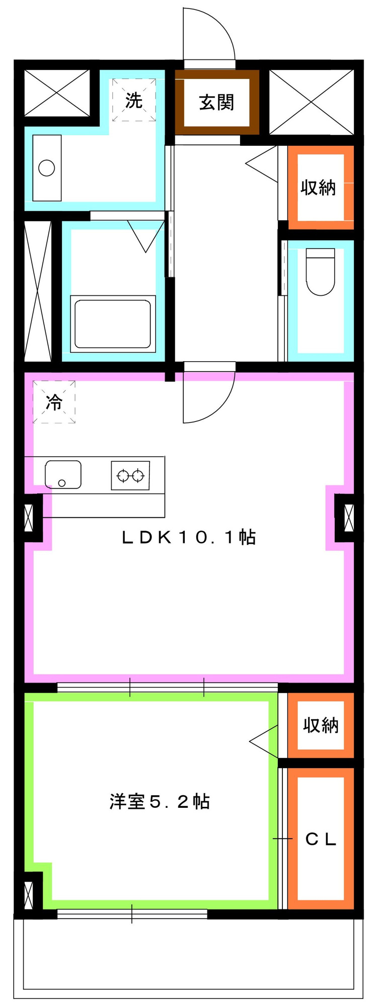 三鷹市中原３丁目の賃貸マンションの間取り