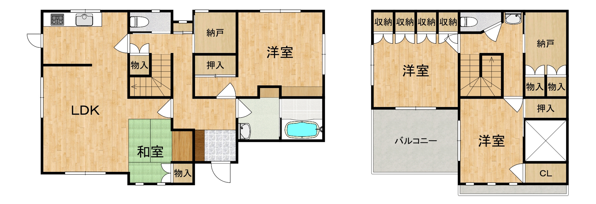 四条大路2丁目戸建の間取り