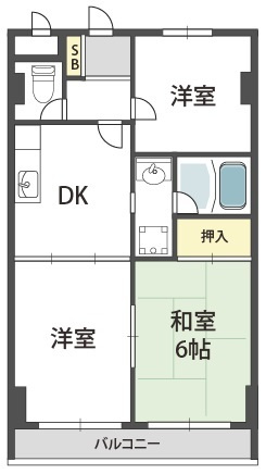 ロイヤルハイツ北田辺の間取り