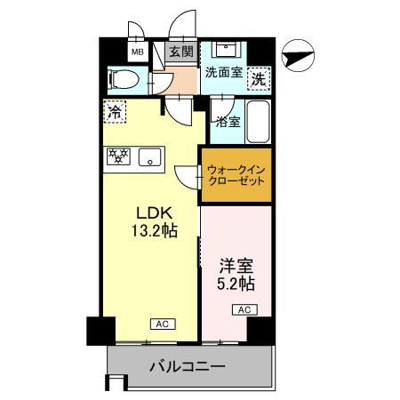 ロイジェントあべの松崎町の間取り