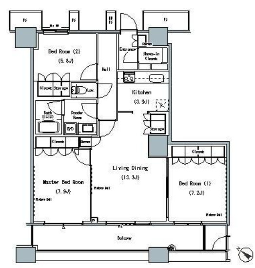 THE TOKYO TOWERS MID TOWERの間取り